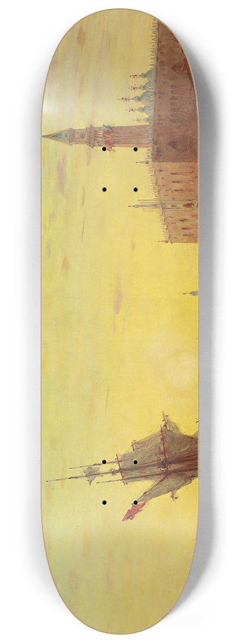 Charles Clement Calderon - View Of The Doges Palace, Venice 8.25 inch art skate deck