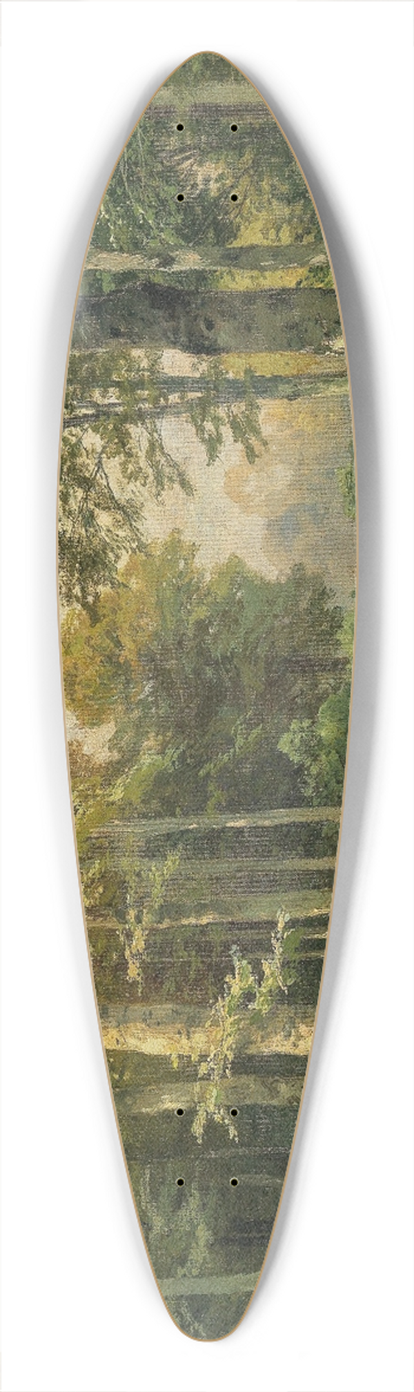 Heinrich Bhmer - A Sun-Lit Forest with a Roe Deer 39.3 inch art pintail longboard deck