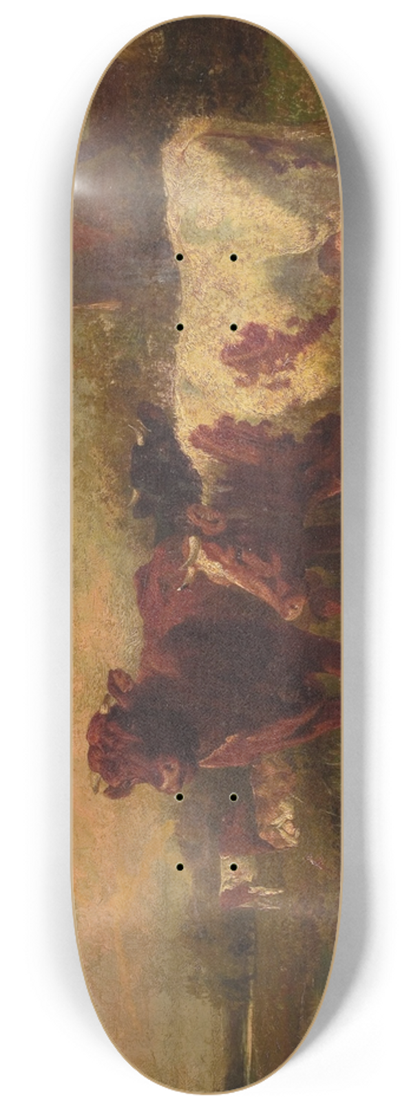 Charles Collins - Cows at Pasture 8.25 inch art skate deck