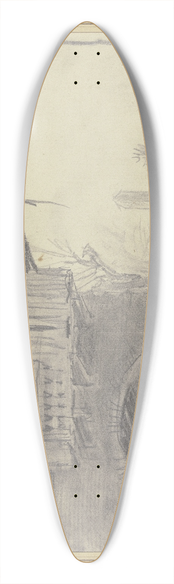 Heinrich Brkel - Village forge 39.3 inch art pintail longboard deck