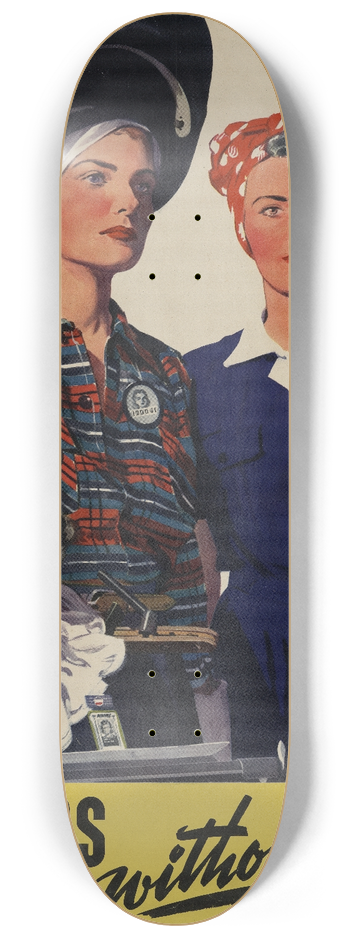 Adolph Treidler - Soldiers without guns 8.25 inch art skate deck