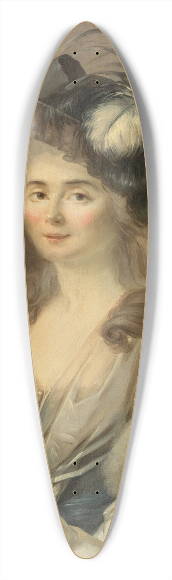 Heinrich Friedrich Fger - Portrait of a lady 39.3 inch art pintail longboard deck