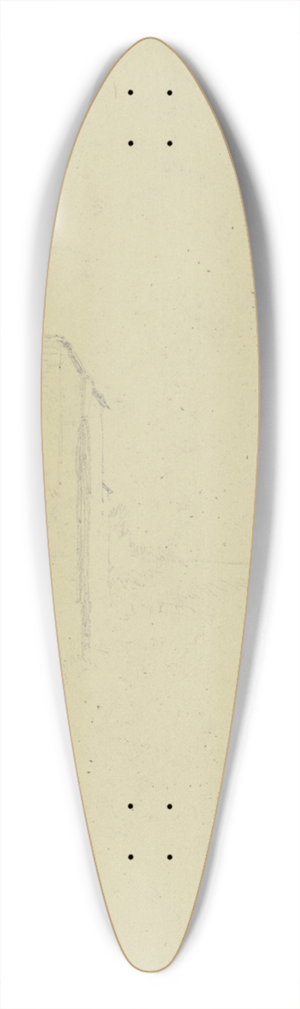 Heinrich Funk - Gate in a wall 39.3 inch art pintail longboard deck