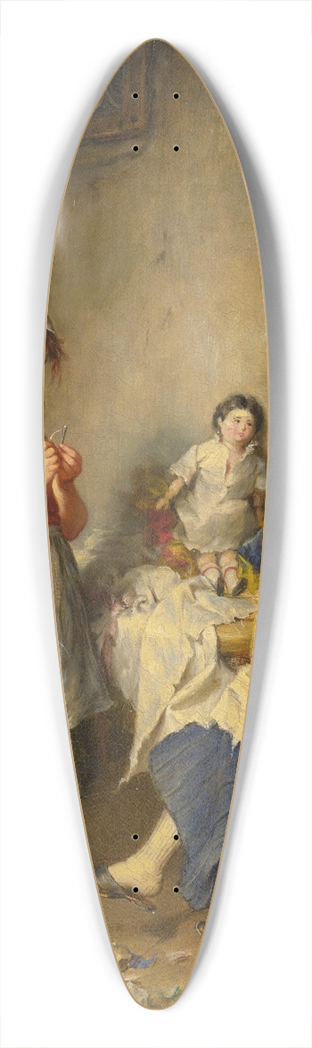 Heinrich Hirt - The Little Seamstress 39.3 inch art pintail longboard deck