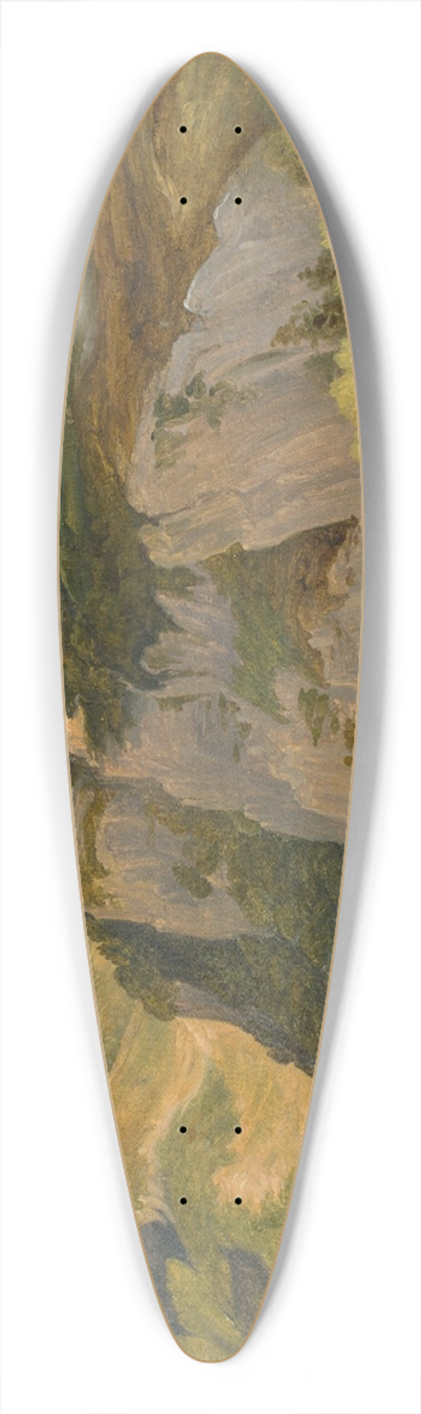 Heinrich Reinhold - Landschaft oberhalb von Subiaco 39.3 inch art pintail longboard deck