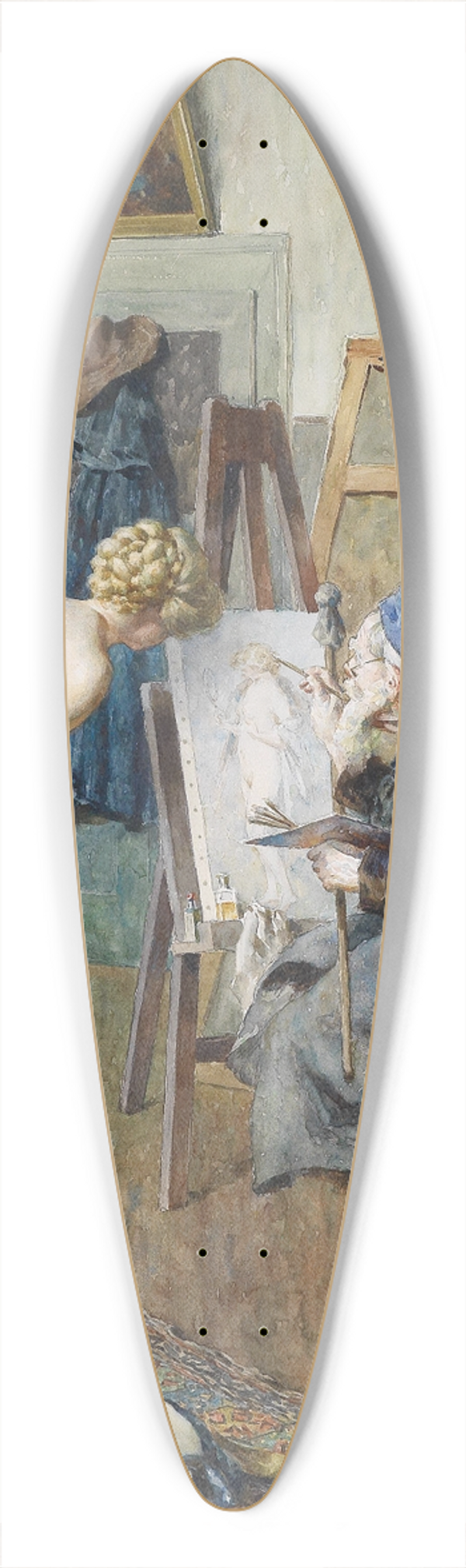 Heinrich Rettig - Im Atelier 39.3 inch art pintail longboard deck