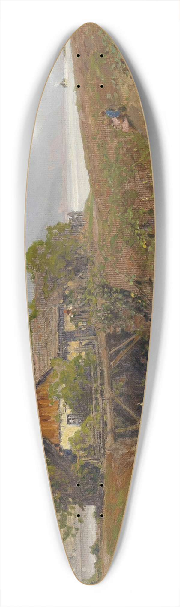 Heinrich Tomec - Blick bei Weienkirchen ber die Donau 39.3 inch art pintail longboard deck