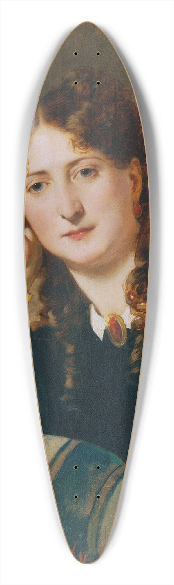 Heinrich von Angeli - Berta Preiss 39.3 inch art pintail longboard deck