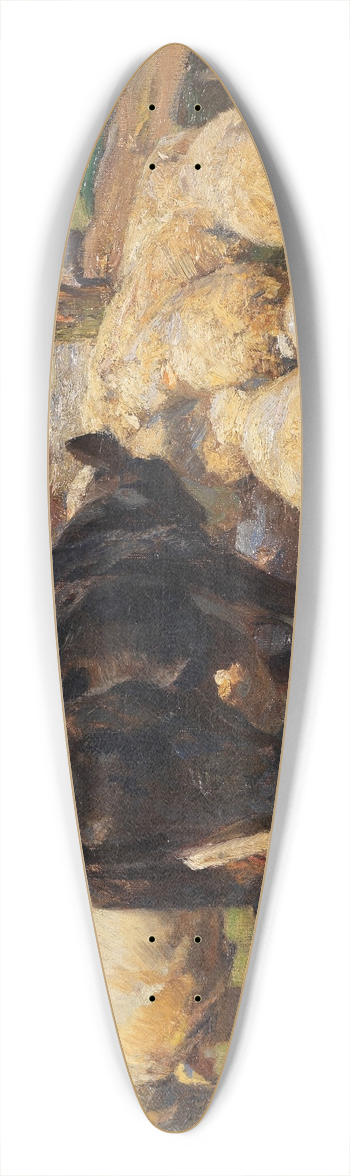 Heinrich Von Zgel - Khe und Schafe am Gatter 39.3 inch art pintail longboard deck