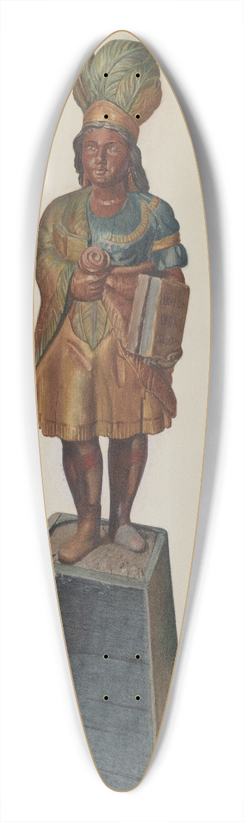 Helen E. Gilman - Cigar Store Indian 39.3 inch art pintail longboard deck