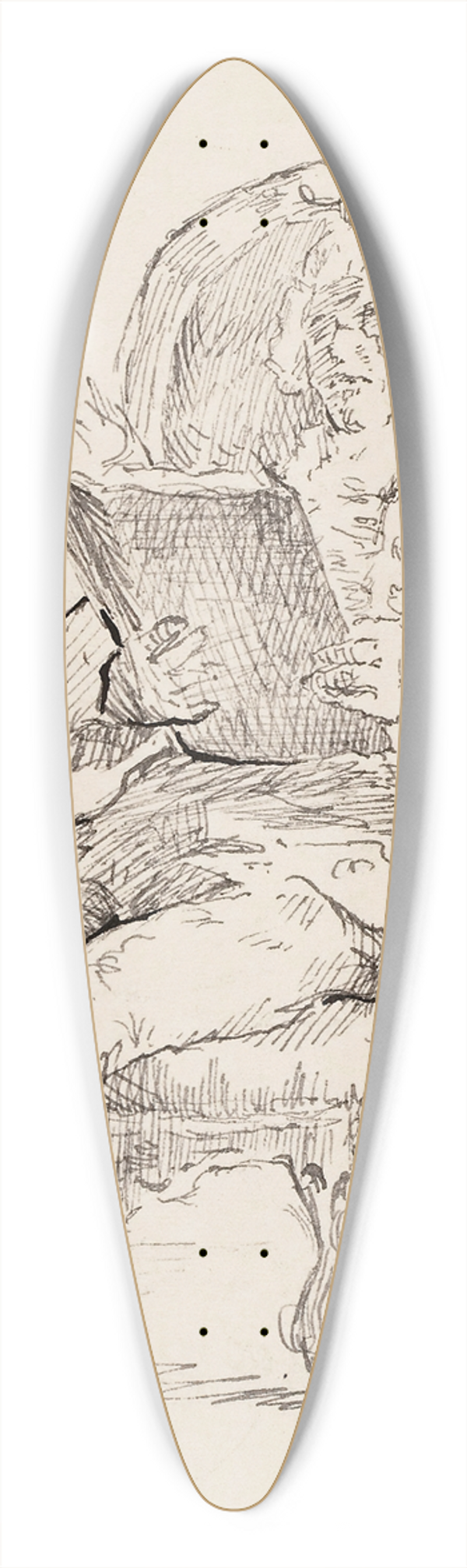 Helene Schjerfbeck - Lukeva mies, Mariano Fortunyn mukaan 39.3 inch art pintail longboard deck
