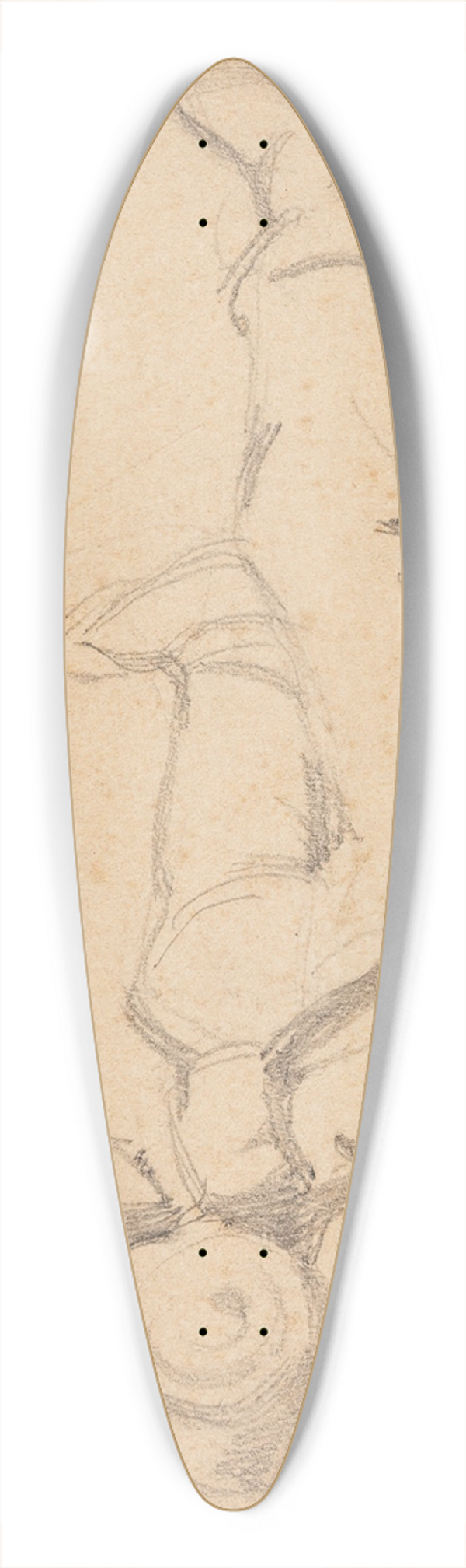Helene Schjerfbeck - Wounded Warrior, Study 39.3 inch art pintail longboard deck