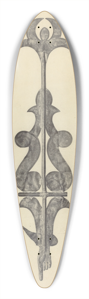 Helen Hobart - Weather Vane  Scroll with Index 39.3 inch art pintail longboard deck