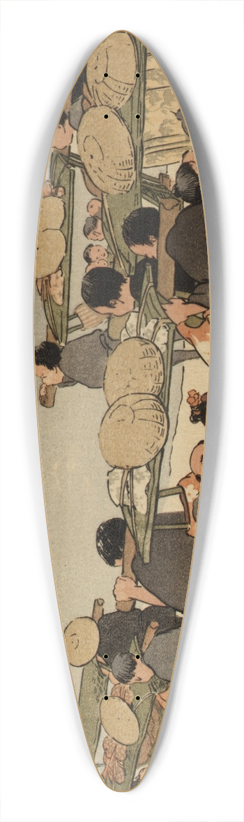 Helen Hyde - Going to the Fair 39.3 inch art pintail longboard deck