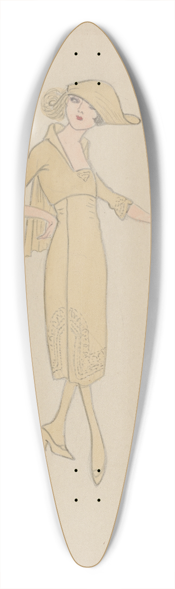 Helen Marguerite O'Kane - Mrs. Prune 39.3 inch art pintail longboard deck