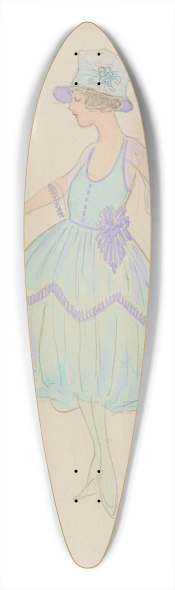 Helen Marguerite O'Kane - OHare 39.3 inch art pintail longboard deck