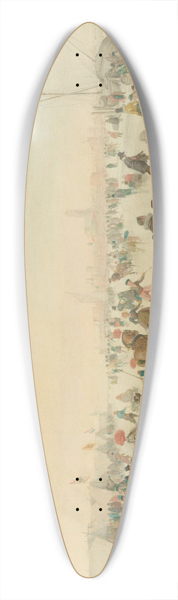 Hendrick Avercamp - Enjoying the Ice near a Town 39.3 inch art pintail longboard deck