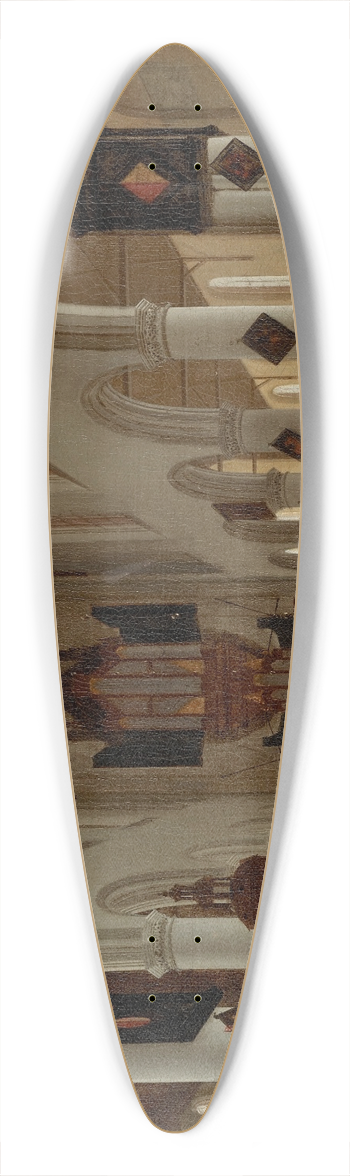 Hendrick Cornelisz. van Vliet - An interior of the Oude Kerk, Delft, looking west 39.3 inch art pintail longboard deck