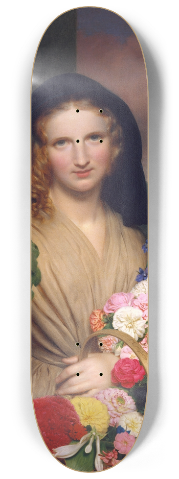 Charles Cromwell Ingham - The Flower Girl 8.25 inch art skate deck
