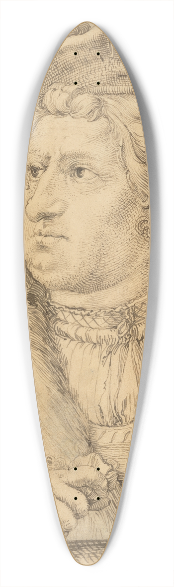Hendrick Goltzius - Portrait of a Man 39.3 inch art pintail longboard deck