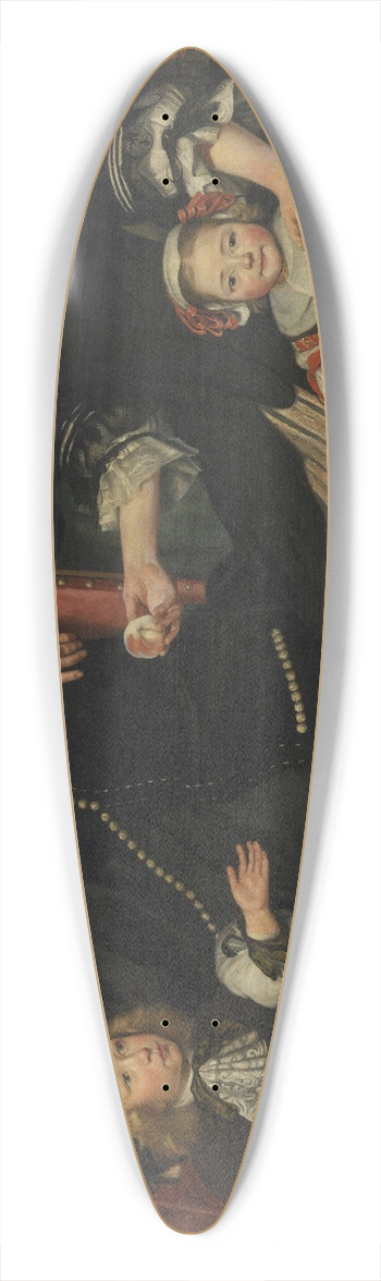Hendrick Ten Oever - A family on the terrace of a country house 39.3 inch art pintail longboard deck