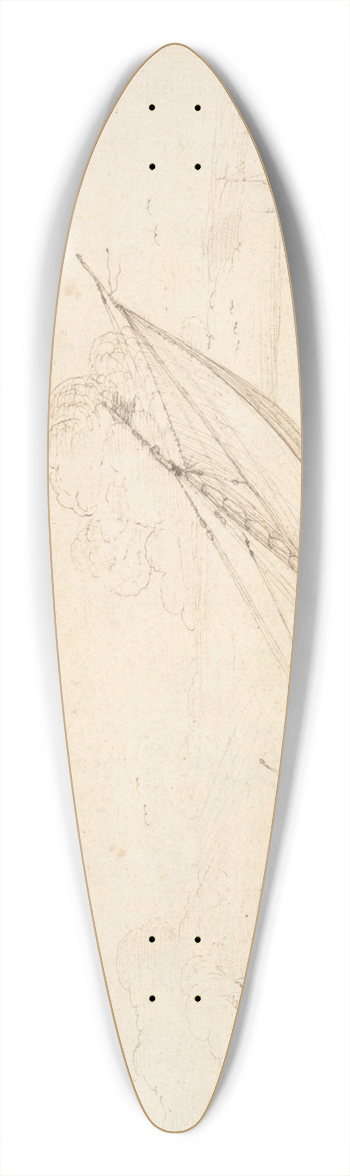 Hendrik Cornelisz. Vroom - Sailing Boats in aStorm 39.3 inch art pintail longboard deck