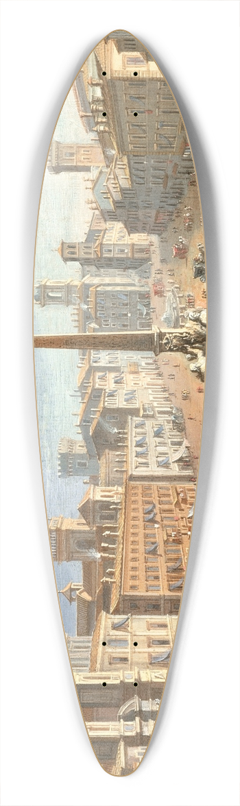 Hendrik Frans Van Lint - View of the Piazza Navona, Rome 39.3 inch art pintail longboard deck