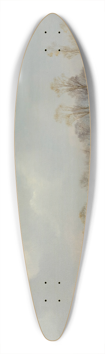 Hendrik Gerrit ten Cate - A landscape with figures on a frozen river 39.3 inch art pintail longboard deck