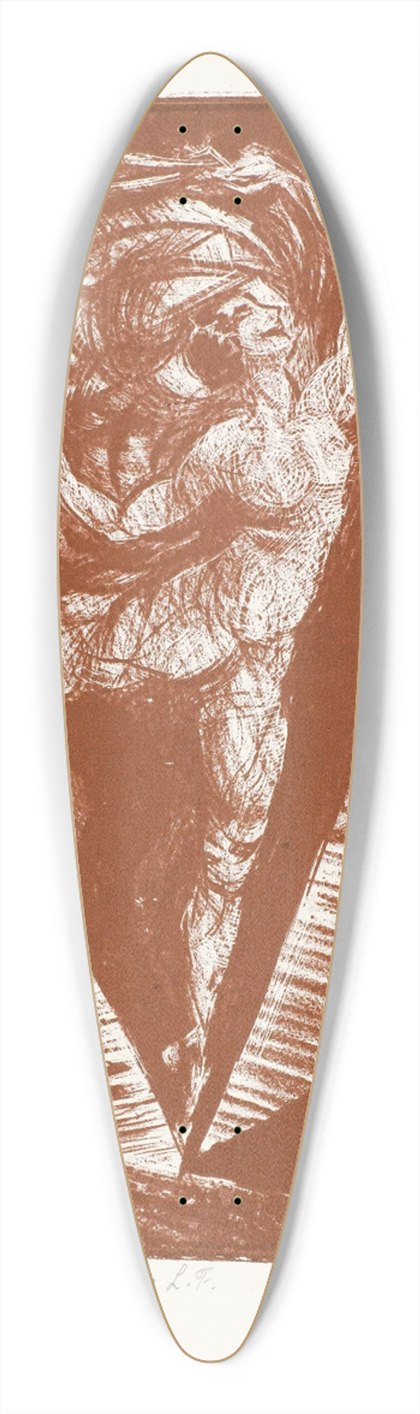 Henri Braakensiek - Dans L.F. 39.3 inch art pintail longboard deck