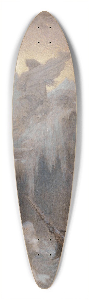Henri Camille Danger - LAurore borale 39.3 inch art pintail longboard deck