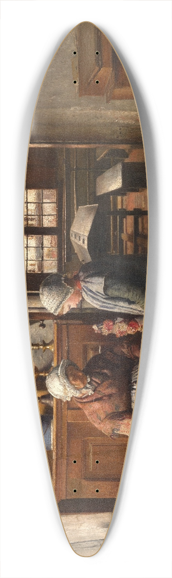 Henri de Braekeleer - Grandmothers Feast 39.3 inch art pintail longboard deck