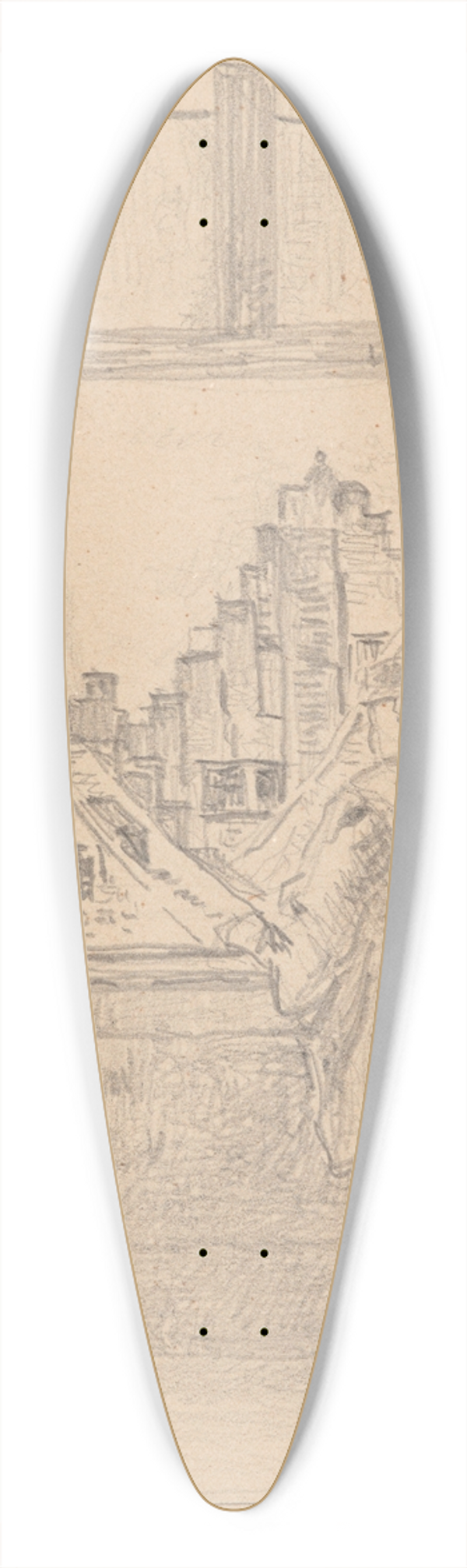 Henri de Braekeleer - Man at the Window 39.3 inch art pintail longboard deck