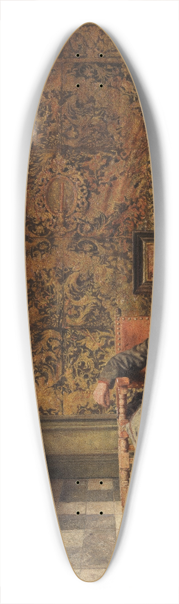 Henri de Braekeleer - The Man in the Chair 39.3 inch art pintail longboard deck