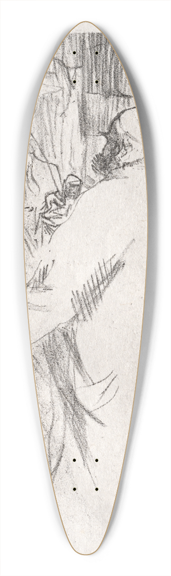 Henri de Toulouse-Lautrec - Au pied du Sina:  Clemenceau  Busk 39.3 inch art pintail longboard deck