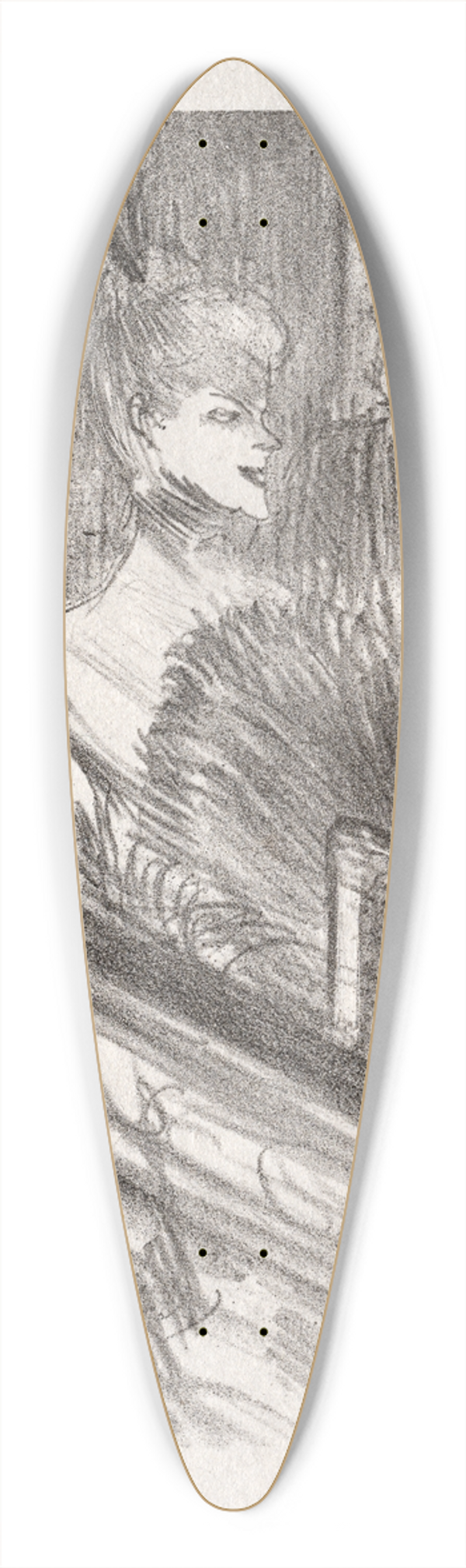 Henri de Toulouse-Lautrec - Au pied du Sina:  Le Baron Mose 39.3 inch art pintail longboard deck