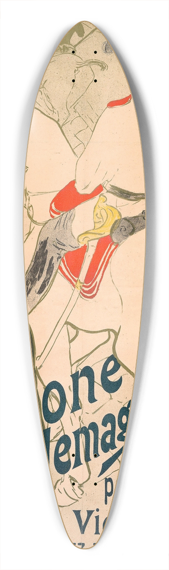 Henri de Toulouse-Lautrec - Babylone dAllemagne 39.3 inch art pintail longboard deck