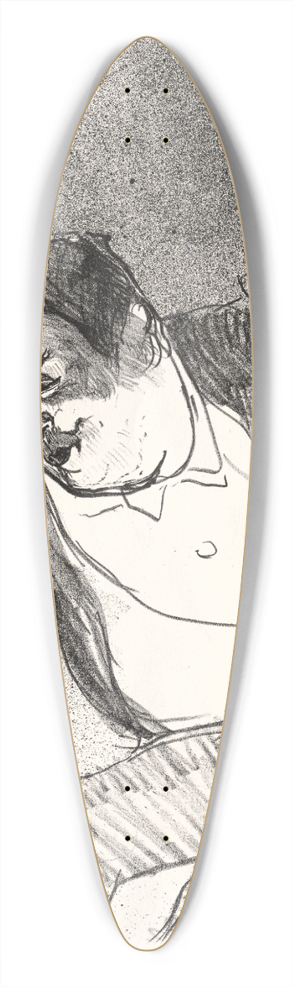 Henri de Toulouse-Lautrec - Caudieux 39.3 inch art pintail longboard deck