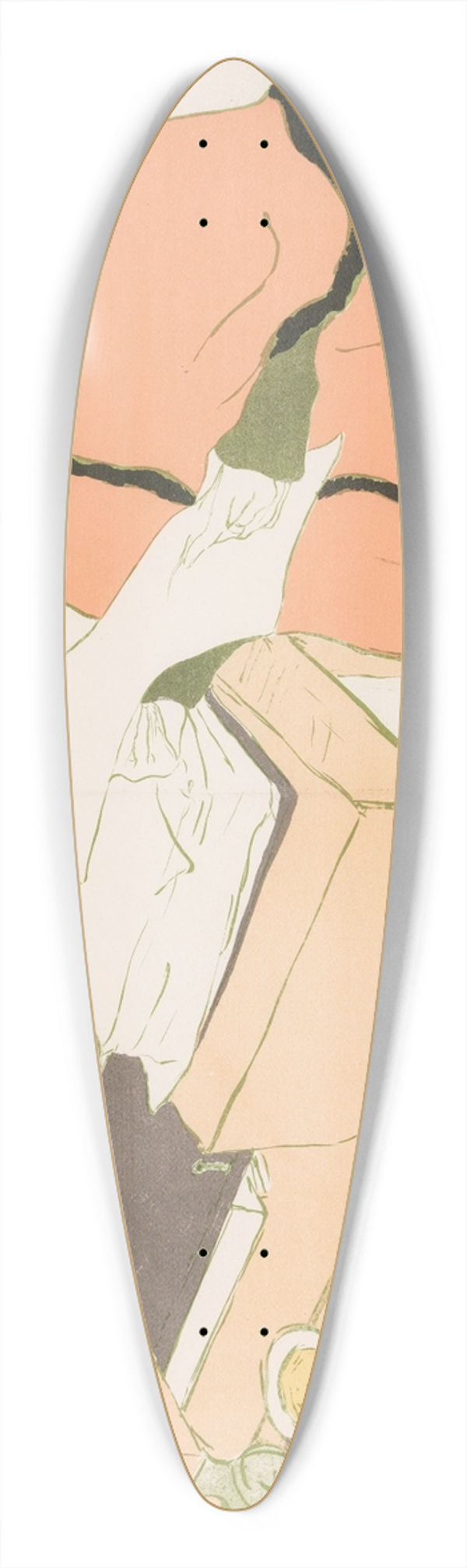 Henri de Toulouse-Lautrec - Cover for LEstampe originale, Album I, publie par les Journal des Artistes 39.3 inch art pintail longboard deck