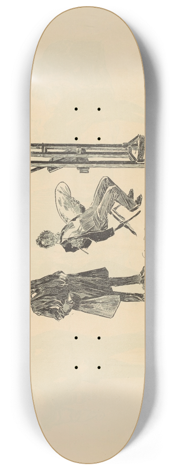 Charles Dana Gibson - A discerning friend 8.25 inch art skate deck