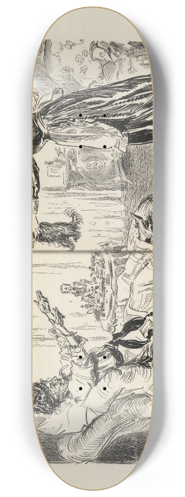 Charles Dana Gibson - A dogs life 8.25 inch art skate deck