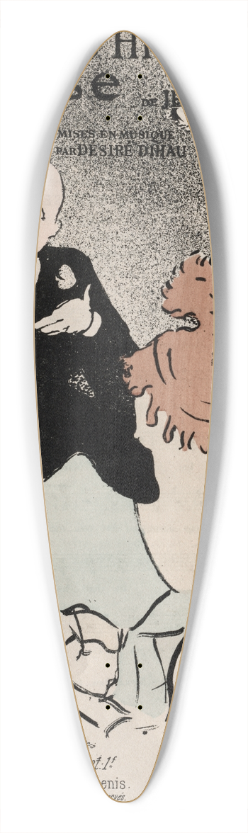 Henri de Toulouse-Lautrec - Les Vieilles Histoires, Sagesse 39.3 inch art pintail longboard deck
