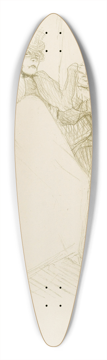 Henri de Toulouse-Lautrec - Rjane et Galipaux, dans Madame Sans-Gne 39.3 inch art pintail longboard deck