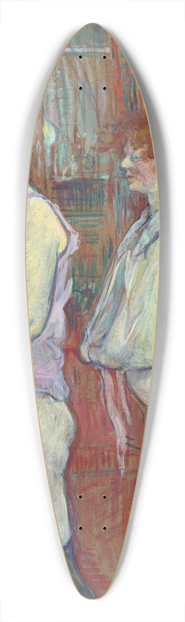 Henri de Toulouse-Lautrec - Rue des Moulins 39.3 inch art pintail longboard deck