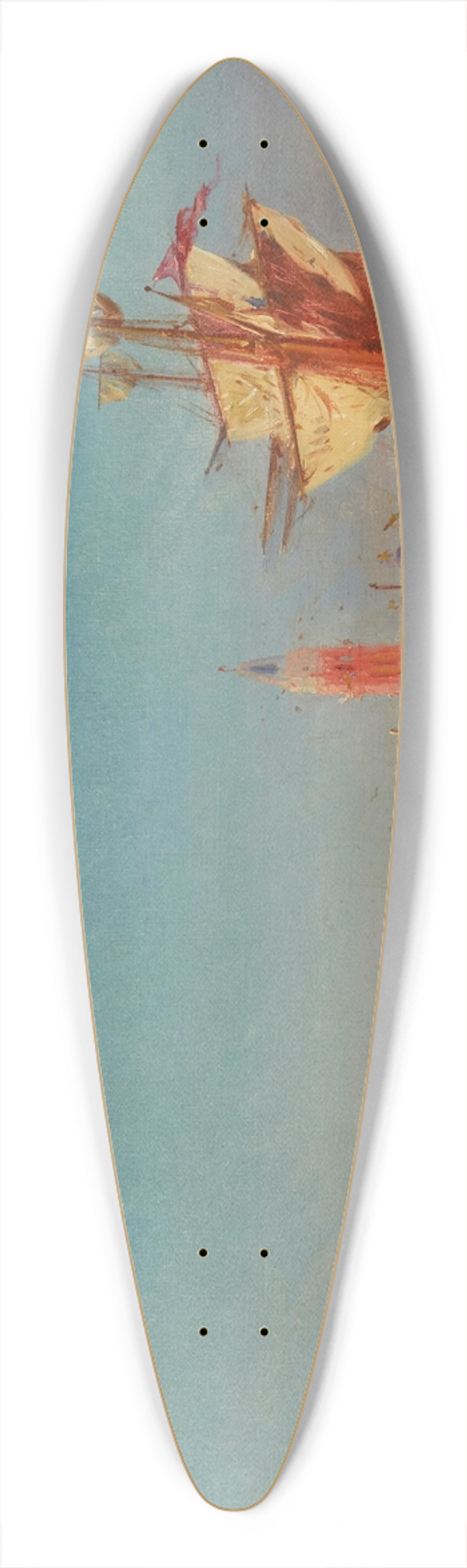 Henri Duvieux - A view of Venice 39.3 inch art pintail longboard deck