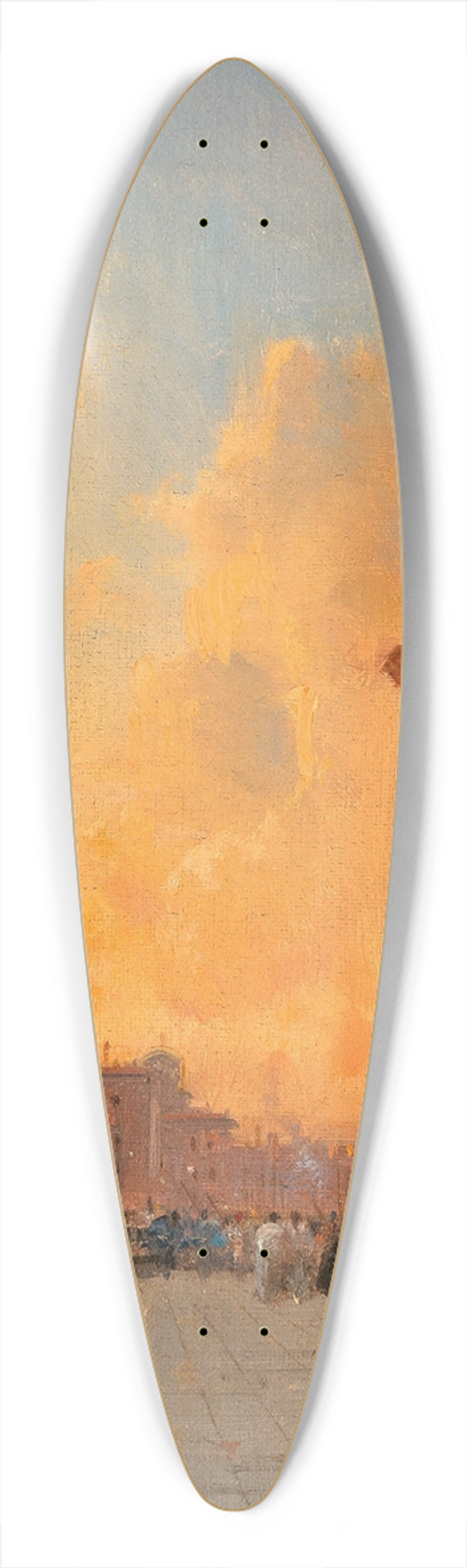 Henri Duvieux - Venice, St Marks Square 39.3 inch art pintail longboard deck