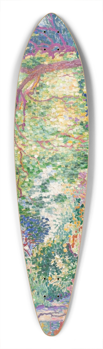 Henri-Edmond Cross - Le faux poivrier (Provence) 39.3 inch art pintail longboard deck