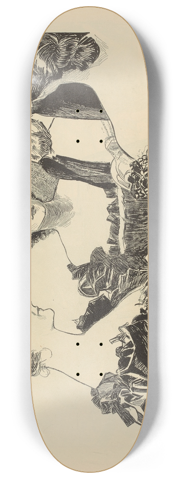 Charles Dana Gibson - After Dinner 8.25 inch art skate deck