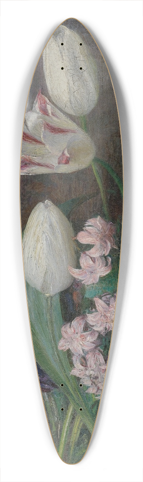 Henri Fantin-Latour - Jacinthes, Tulipes Et Penses Poses Sur Une Table 39.3 inch art pintail longboard deck