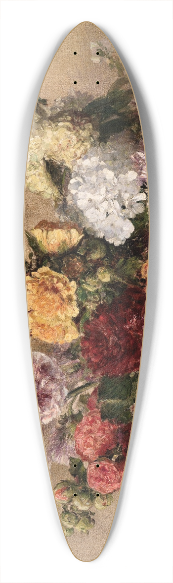 Henri Fantin-Latour - Malvenstrauss 39.3 inch art pintail longboard deck