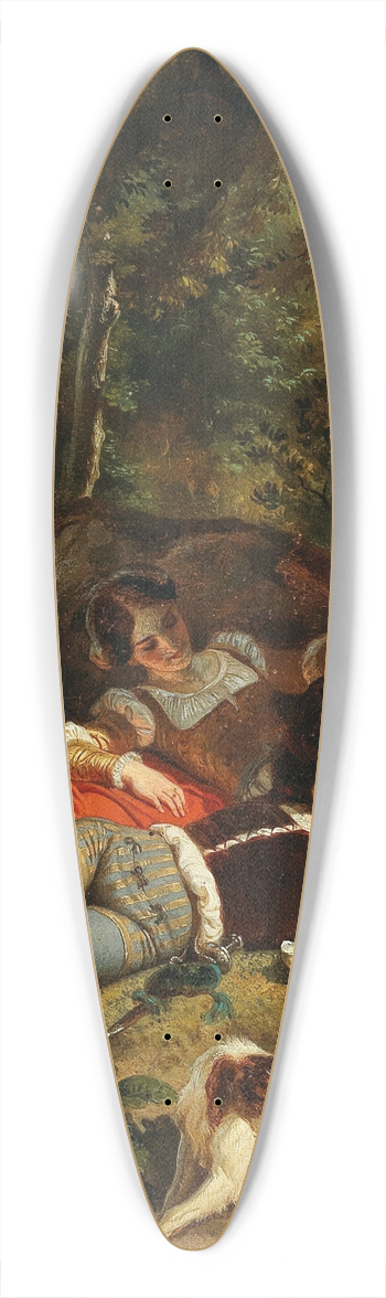 Henri Flix Emmanuel Philippoteaux - A Love Idyll 39.3 inch art pintail longboard deck